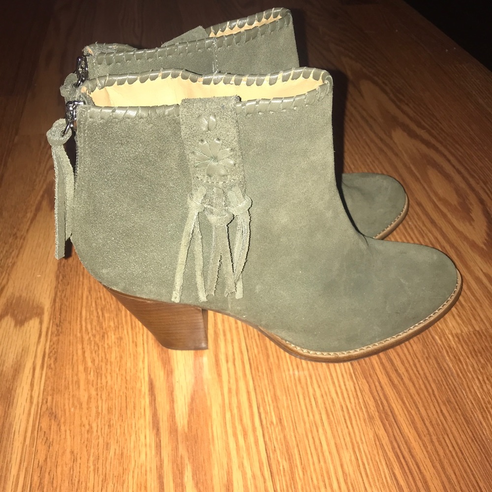 Jack Rogers olive booties